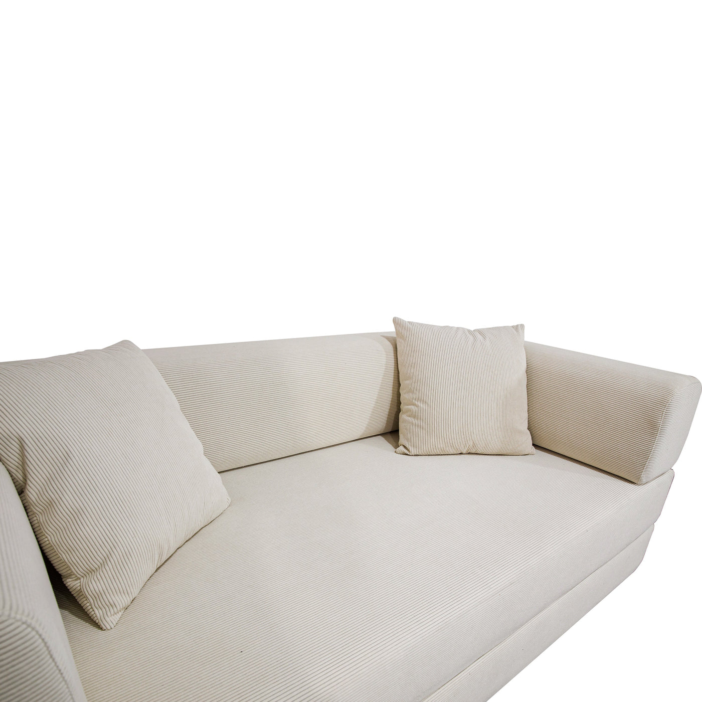 Double sofa, sofa bed, multifunctional compression sofa, wide body sofa, pure sponge sofa, fine striped velvet fabric sofa