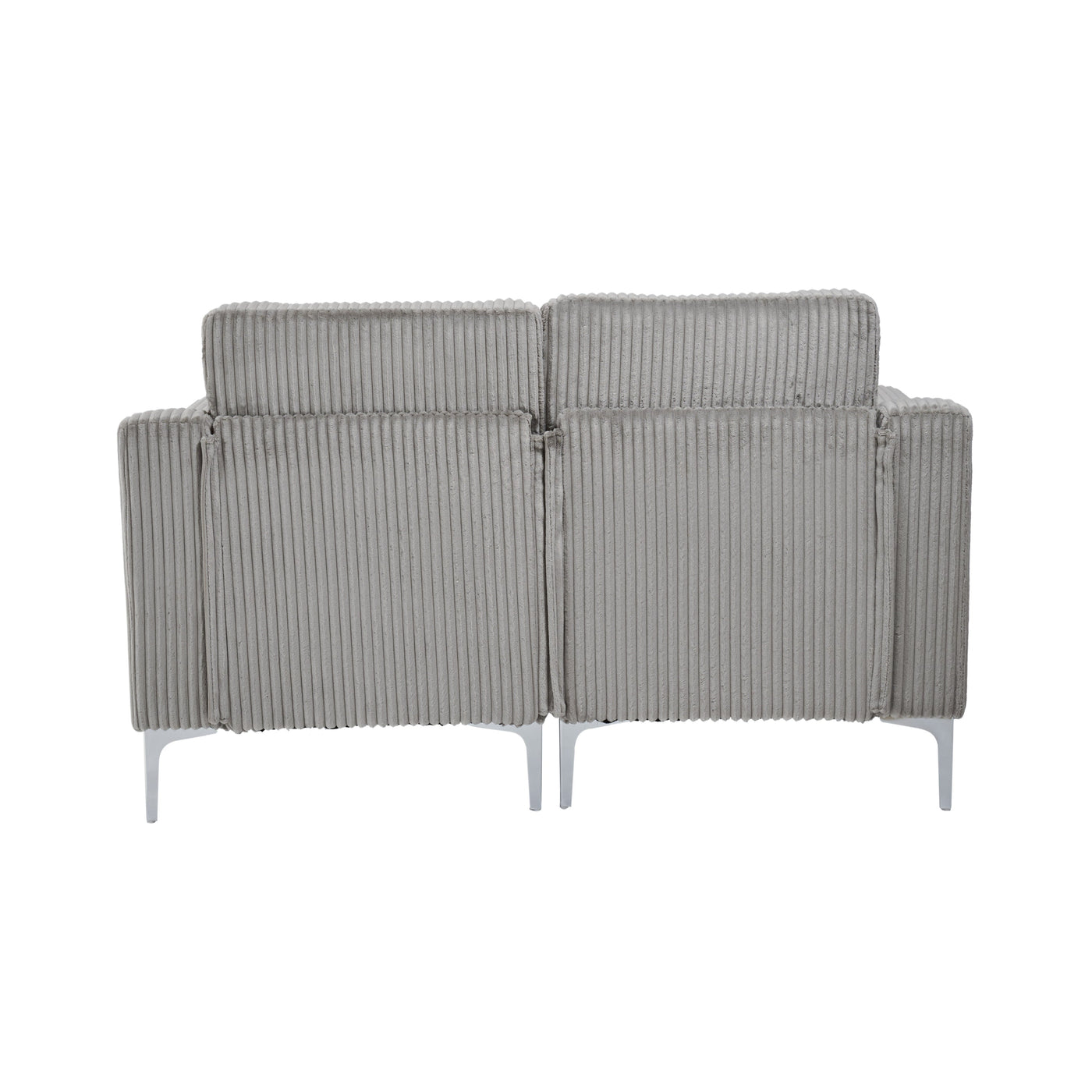 Modular Sectional Two-Seater Sofa , Corduroy Sectional Couch,Gray