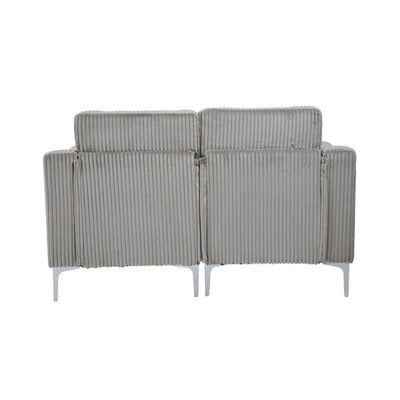 Modular Sectional Two-Seater Sofa , Corduroy Sectional Couch,Gray