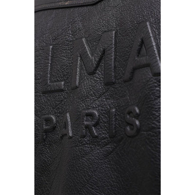 Balmain Black Leather Biker Jacket