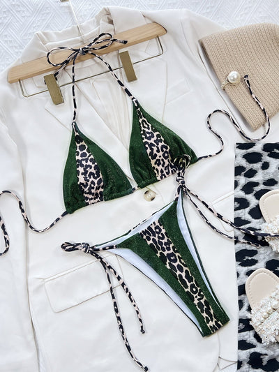 Bikini Sexy Patchwork Triangle Bag Swimsuit Women Swimsuit