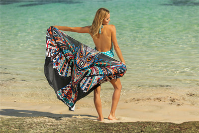 Animal Print Shawl Skirt Anti DDoS Skirt Swimsuit Outer Lining Cross Wear Irregular Asymmetric Suspender Skirt