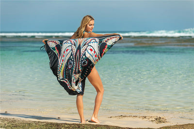 Animal Print Shawl Skirt Anti DDoS Skirt Swimsuit Outer Lining Cross Wear Irregular Asymmetric Suspender Skirt