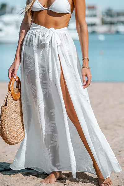 Women Sexy Split Beach Cover up Seaside Vacation Skirt Beach Cover Up
