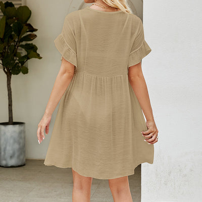 Arrival Vacation Sun Protection Blouse Solid Color Stringy Selvedge Cuff Sexy See through Bikini Smock Dress