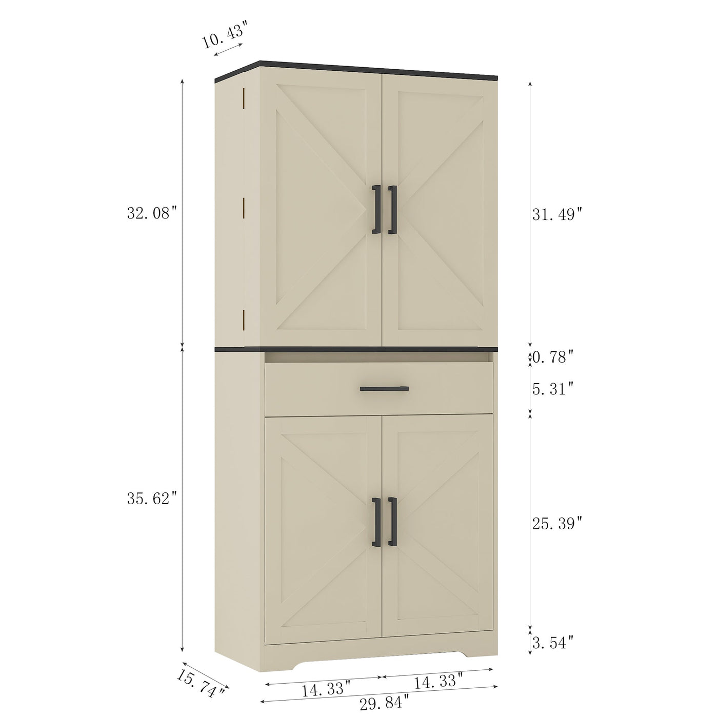 Modern Wooden Cabinet with Sturdy Frame for Living Room, Entryway, Bedroom, Hallway, Office, with LEDs,with Drawer