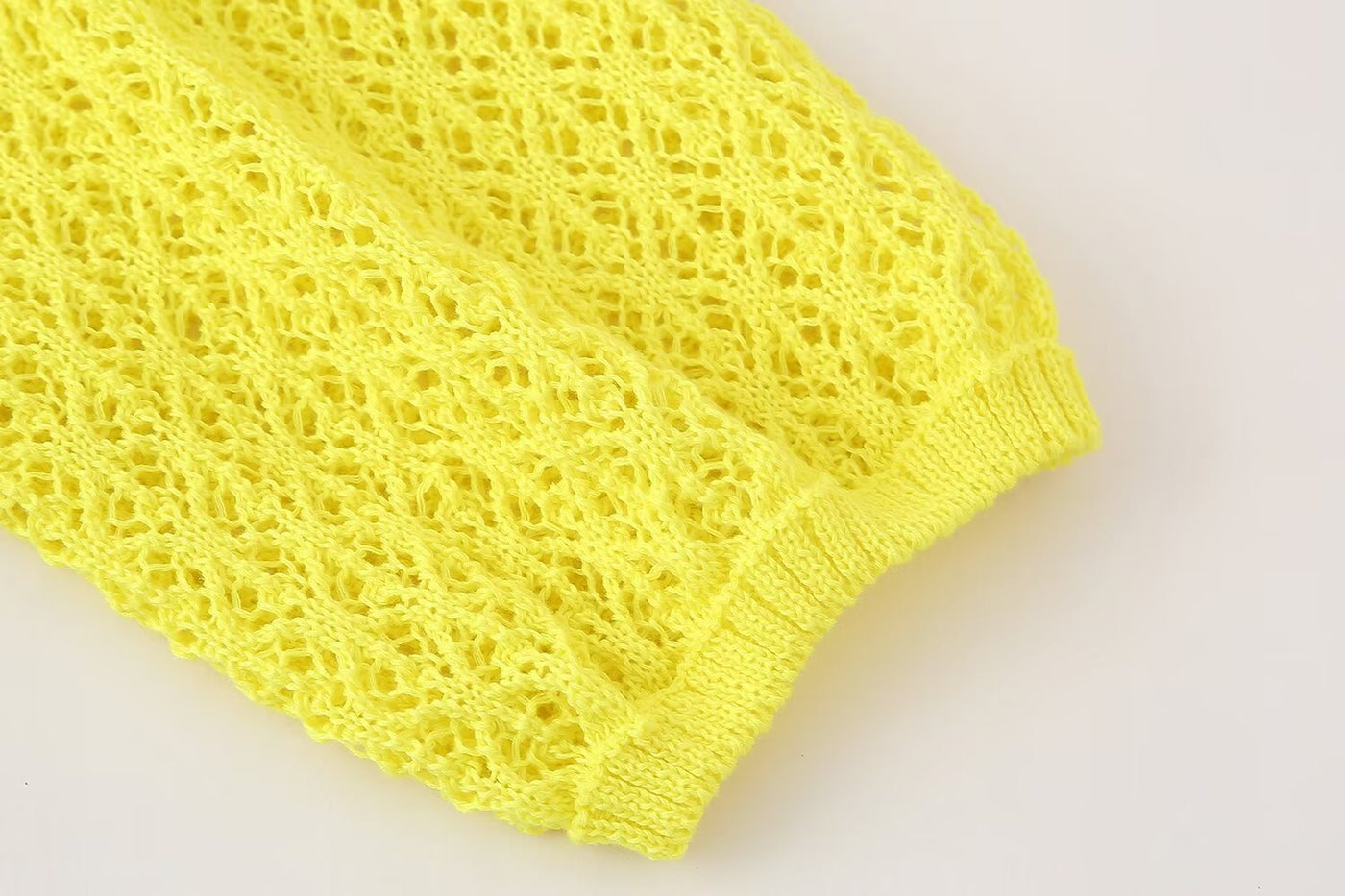 Women Clothing Summer Jacquard Mesh Loose Polo Collar Knitwear