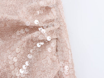 Women French Sequin Pleated Halter Dress