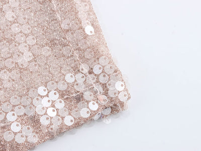 Women French Sequin Pleated Halter Dress