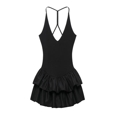 Women Clothing Spring Slim Fit Slimming Casual Sling Strap Sexy Dress