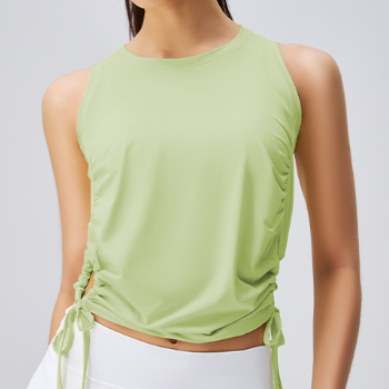 Yoga Wear Women Spring Summer Sun Protection Top Professional High End Fashionable Workout Clothes Vest Women Quick Drying Sports Blouse