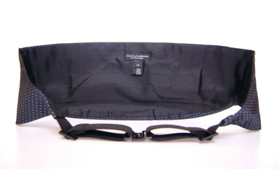 Dolce & Gabbana Blue Waist Smoking Tuxedo Cummerbund Belt