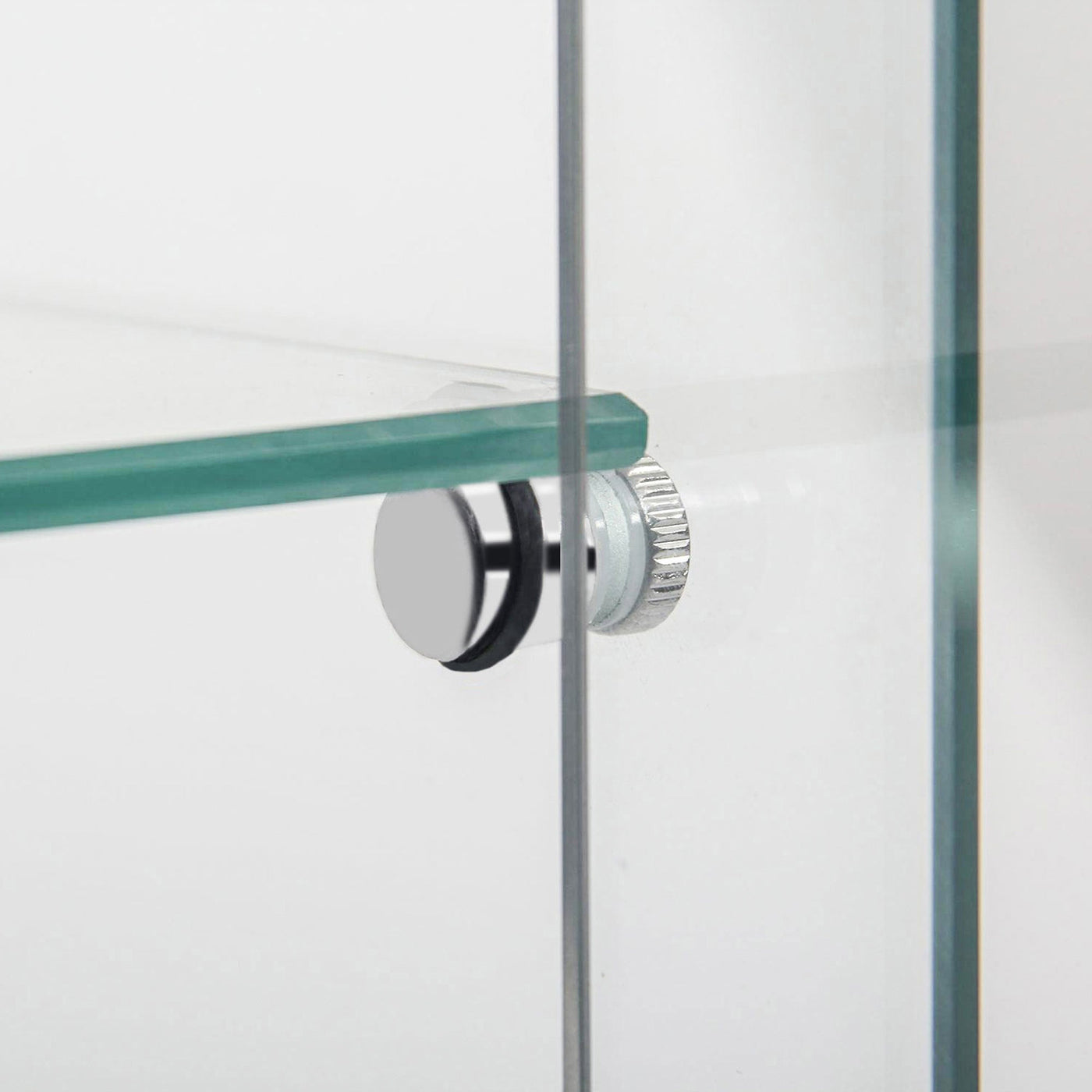 Tempered Glass Display Cabinet,Wine Cabinet, Storage Cabinet,File Cabinet, Tempered Glass Top,Bluetooth LED Light Strip,with Door Lock,suitable for Living Room, Bedroom,Hallway,Office,color:white