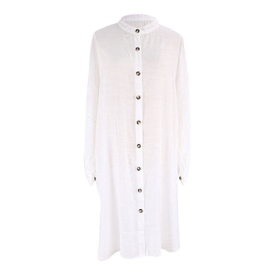 Tencel Bamboo Shirt Cardigan Beach Jacket Beach Cover Up Vacation Swimsuit Outerwear Sun Protection Clothing