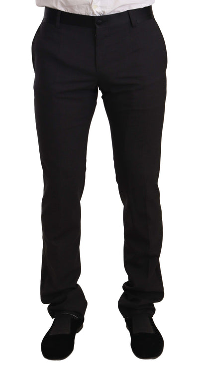 Dolce & Gabbana Blue Velvet Cotton Slim Fit Smoking Suit