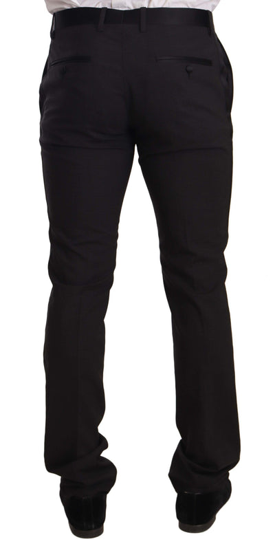 Dolce & Gabbana Blue Velvet Cotton Slim Fit Smoking Suit