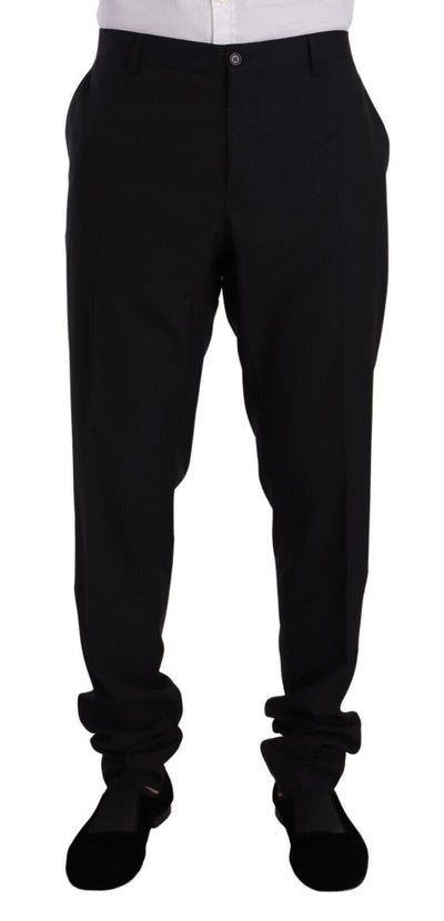 Dolce & Gabbana Blue GOLD Wool Single Breasted 2 Piece Suit