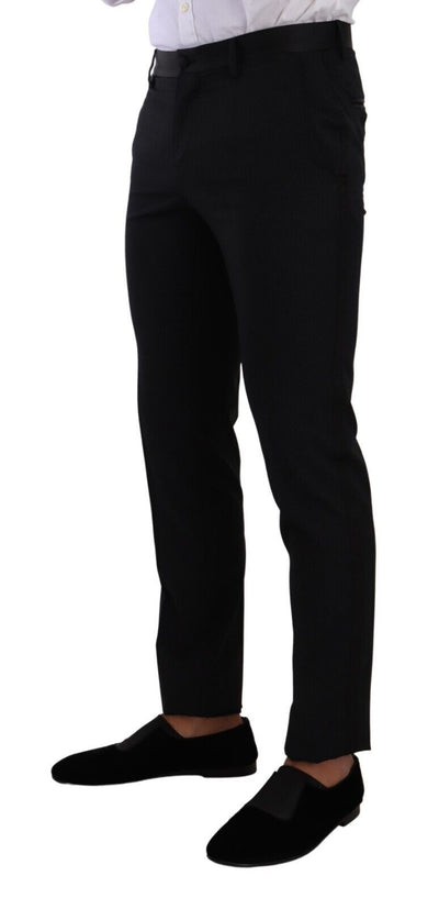 Dolce & Gabbana Black Fantasy GOLD Wool Slim Fit 2 Piece Suit