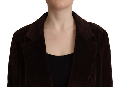 Dolce & Gabbana Bordeaux Corduroy Cotton Blazer Oversized Jacket
