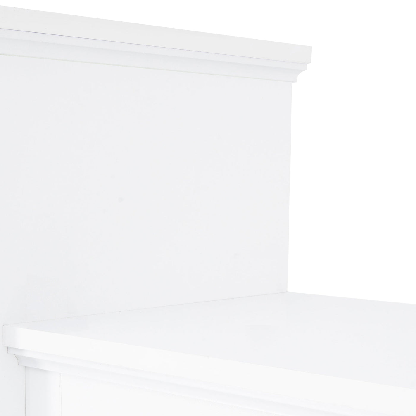[VIDEO provided] ON-TREND Minimalism Entertainment Wall Unit with Bridge, Modern TV Console Table for TVs Up to 70', Multifunctional TV Stand with Tempered Glass Door, White (Old SKU: SD000009AAK)