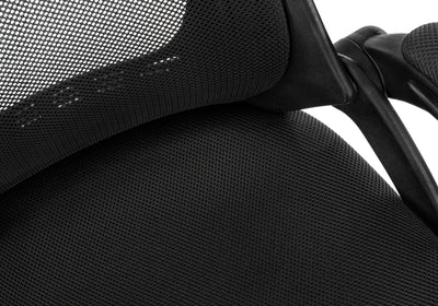 Office Chair, Adjustable Height, Swivel, Ergonomic, Armrests, Computer Desk, Work, Black Mesh, Chrome Metal, Contemporary, Modern