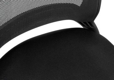 Office Chair, Adjustable Height, Swivel, Ergonomic, Armrests, Computer Desk, Work, Black Mesh, Black Metal, Contemporary, Modern