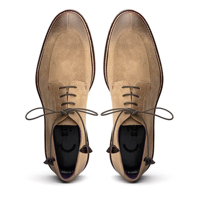 26-224-OAK CAMPO Sueded Goatskin Lace Up with Wax Finish, Oak