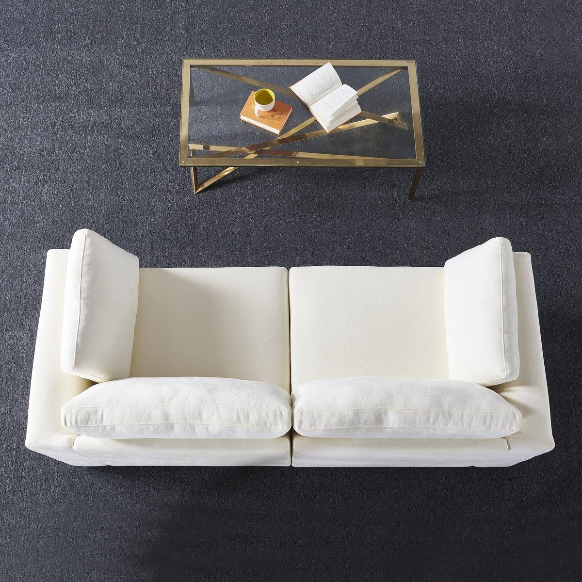 modular sofa whiten chenille fabric,  simple and grand, the seat and back is very soft. this is also a KNOCK DOWN sofa