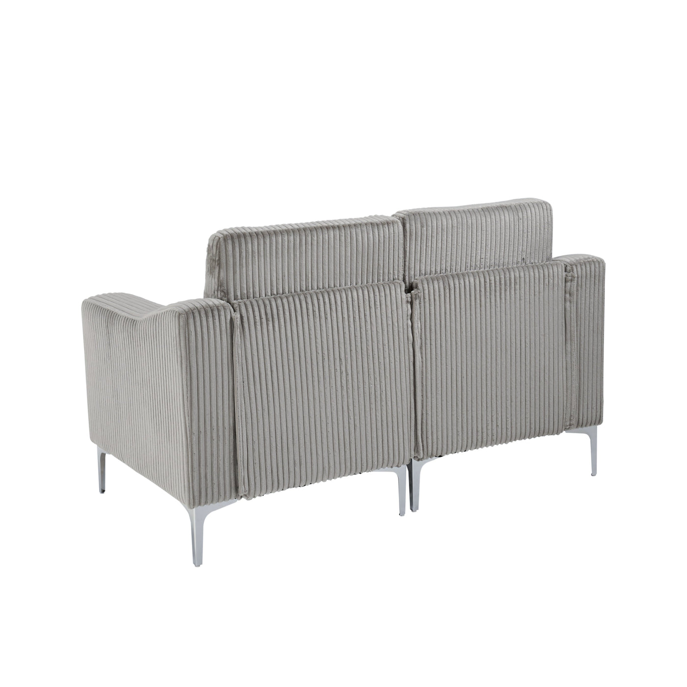 Modular Sectional Two-Seater Sofa , Corduroy Sectional Couch,Gray