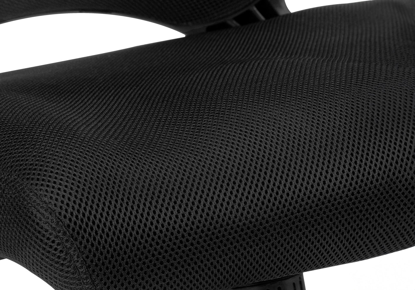 Office Chair, Adjustable Height, Swivel, Ergonomic, Armrests, Computer Desk, Work, Black Mesh, Black Metal, Contemporary, Modern