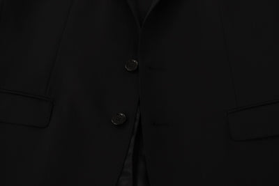 Dolce & Gabbana Black Single Breasted Jacket MARTINI Blazer