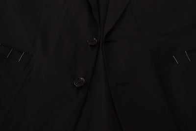 Dolce & Gabbana Black Cotton Single Breasted Blazer Jacket