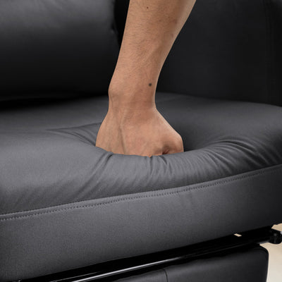 Swivel Ergonomic Office Chair, Technology Leather  High Back Office Chair with Lumbar Support Headrest, Sedentary Comfortable Boss Chair, 155° Reclining Computer Chair (Color : DARK GREY)