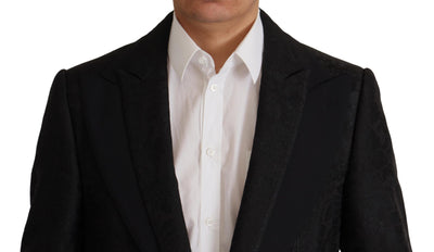 Dolce & Gabbana Black Polyester Formal 2 Piece MARTINI Suit