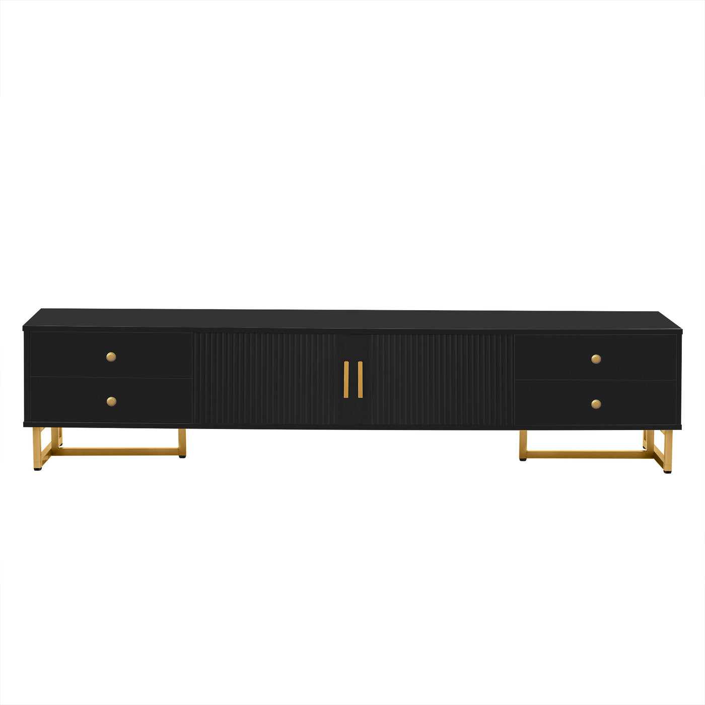 U-Can TV Stand for 65+ Inch TV, Entertainment Center TV Media Console Table, Modern TV Stand with Storage, TV Console Cabinet Furniture for Living Room