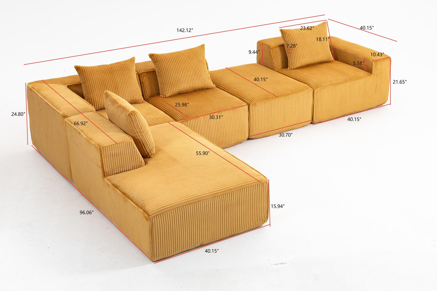 Multi person modular compression sofa that can be freely combined -33005-5