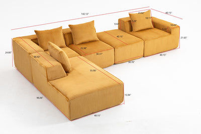 Multi person modular compression sofa that can be freely combined -33005-5