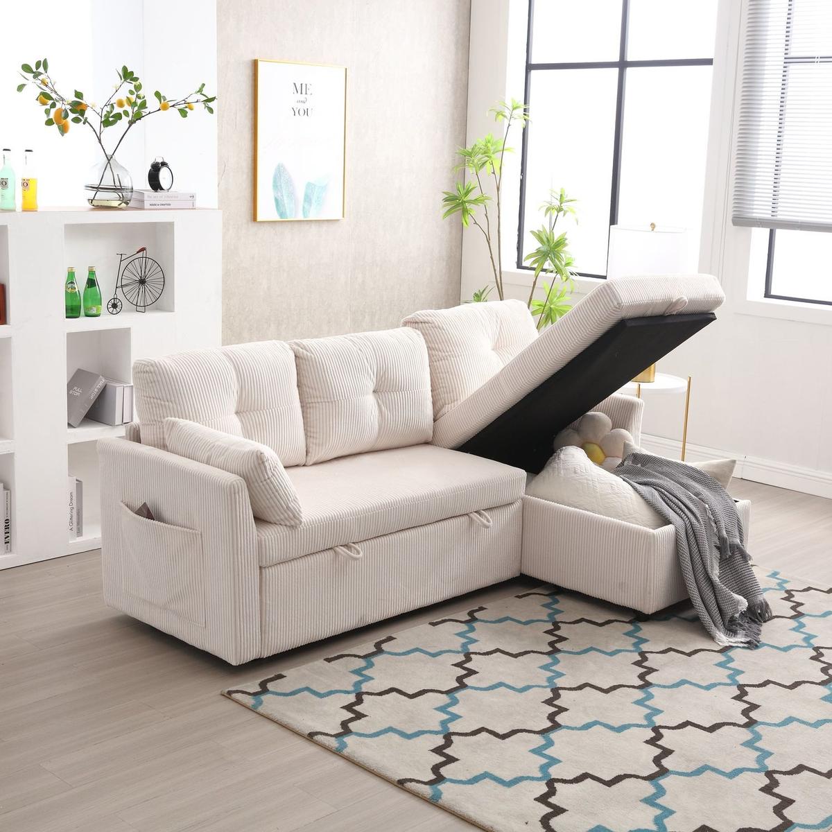 Modular Sectional Sofa L Shaped Modular Couch with Reversible Chaise Modular Sofa Sectional Couch with Storage Seats