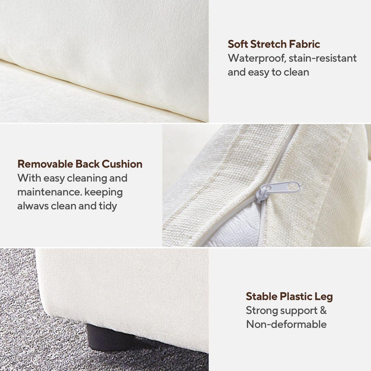 modular sofa whiten chenille fabric,  simple and grand, the seat and back is very soft. this is also a KNOCK DOWN sofa
