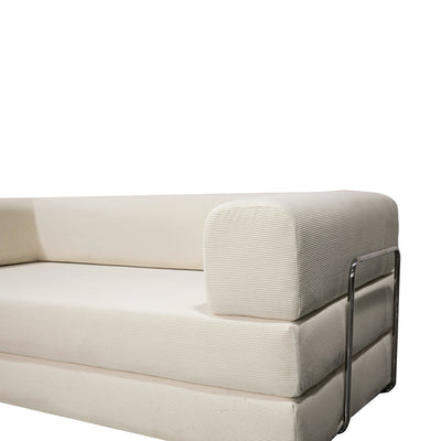 Double sofa, sofa bed, multifunctional compression sofa, wide body sofa, pure sponge sofa, fine striped velvet fabric sofa