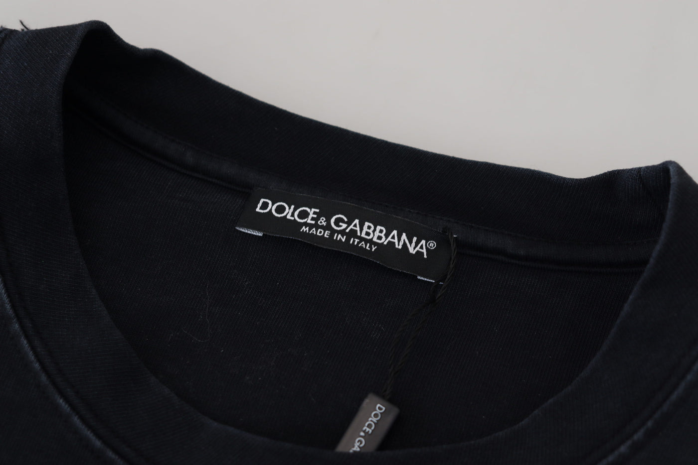 Dolce & Gabbana Black D&G Fashion Round Neck Cotton T-shirt