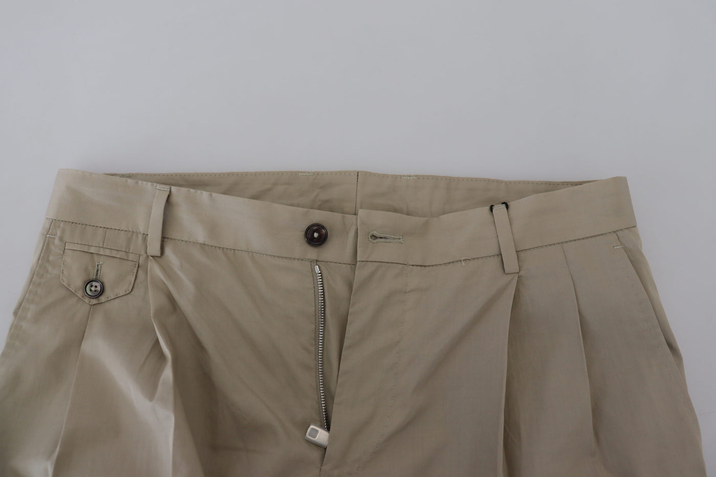 Dolce & Gabbana Beige Cotton Slim Fit Men Pants