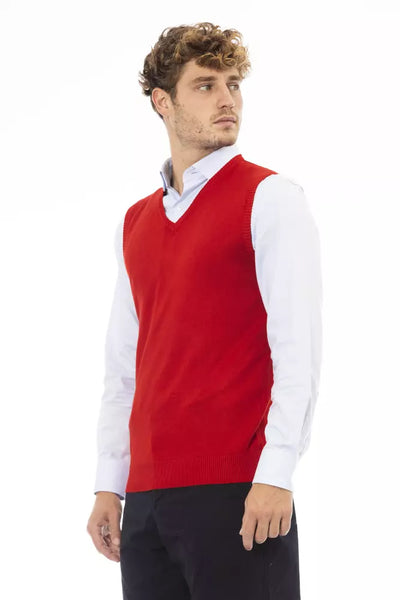 Alpha Studio Red Viscose Men's Jacket