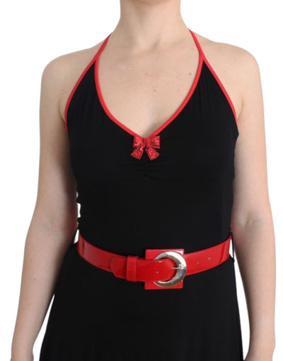 Roccobarocco Black belted palladio dress