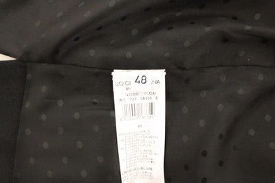 Dolce & Gabbana Black Wool Silk Stretch Dress Vest Blazer
