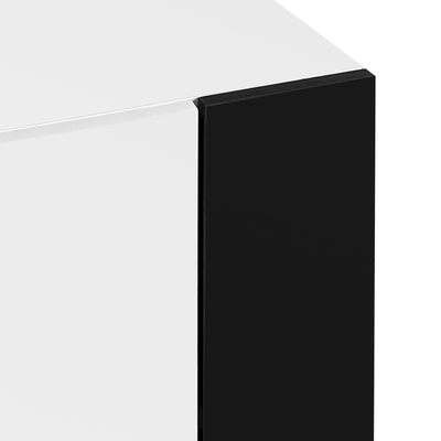ON-TREND Modern TV Stand with 34.2' Non-heating Electric Fireplace, High Gloss Entertainment Center with 2 Cabinets, Media Console for TVs up to 78', White