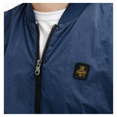Refrigiwear Blue Nylon Men's Bomber Jacket