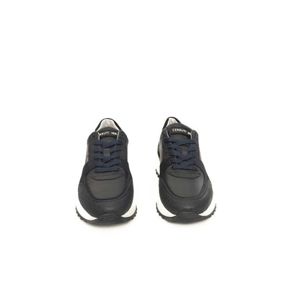 Cerruti 1881 Blue Cowhide Men Sneaker