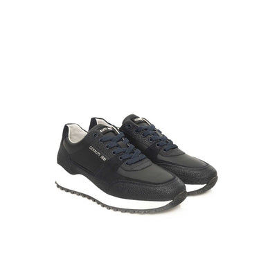 Cerruti 1881 Blue Cowhide Men Sneaker