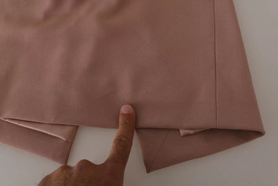 Dolce & Gabbana Dusty Pink Midi Sheath Crystal Buttons Dress